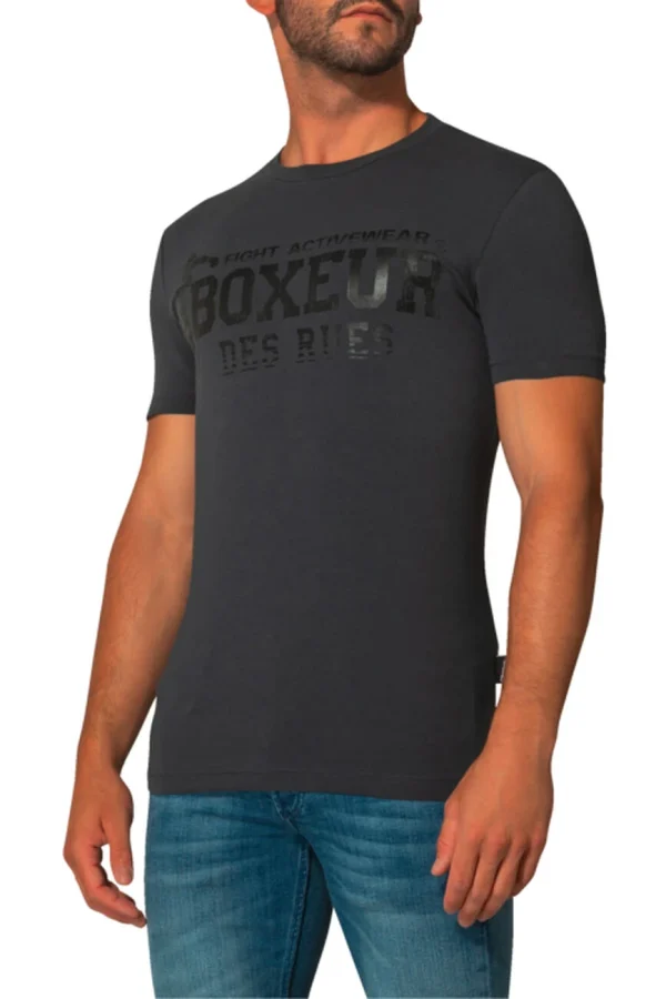 Vente flash 🔔 Tee-shirt Homme BOXEUR DES RUES TEE-SHIRT MENS ANTH/BLACK ⌛ Neuve avec étiquette 3