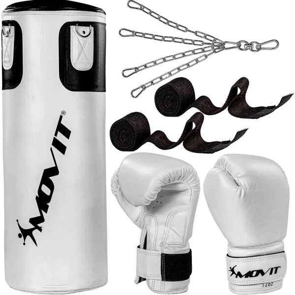 Tout neuf 🤩 Boxe Movit Kit De Boxe Movit® Avec Sac De Boxe 25 Kg, 2 Gants De Boxe 12 Oz, 2 Bandes De Ma ✔️ achetez 1