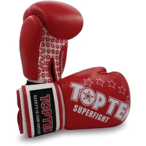 Grosses soldes 😀 Boxe Anglaise Top Ten Gants Multiboxes Top Ten Superfight Stars ROUGE ✔️ grande promotion 10