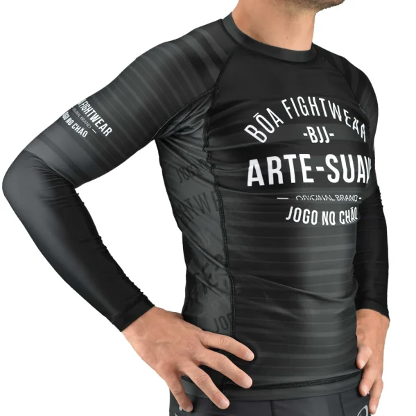 Bon marché 😉 Boxe Thailandaise Boa Rashguard Bõa Jogo No Chao NOIR 🔔 france 3