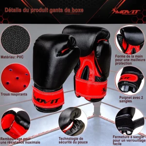 Meilleure affaire 😉 Boxe Movit Kit De Boxe Movit® Avec Sac De Boxe 5,5 Kg, 2 Gants De Boxe 8 Oz, 2 Bandes De Ma 🎁 De super promotions disponibles 18