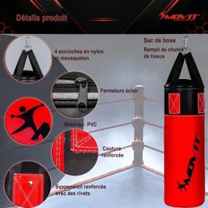 Les meilleures critiques de ❤️ Boxe Movit Kit De Boxe Movit® Avec Sac De Boxe 5,5 Kg, 2 Gants De Boxe 8 Oz, 2 Bandes De Ma 🔥 soldes en ligne 16