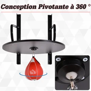 Coupon 🤩 Homcom Poire De Vitesse Boxe 😀 Large choix en ligne 16