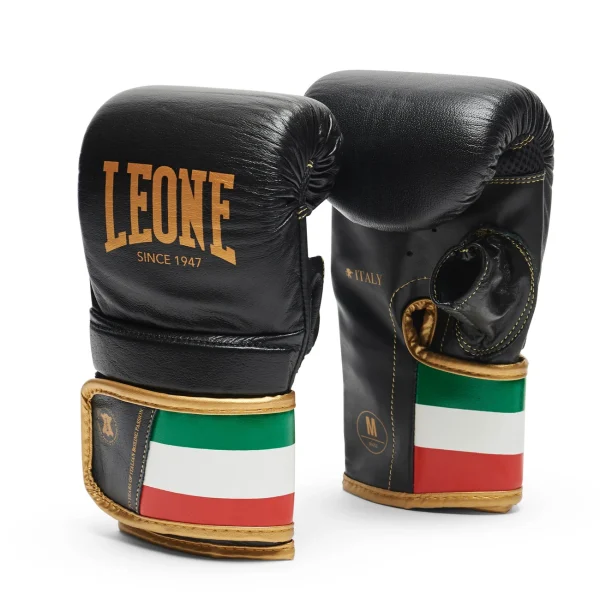 Boutique Tout neuf 😀 Boxe Leone 1947 Gants De Sac Italy NOIR 👍 1