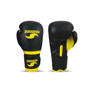 marque moins cher Le moins cher 👏 Boxe Dorawon Dorawon, Gants De Boxe Cuir Professionnel Stoke, Noir Et Jaune JAUNE 🎁 7