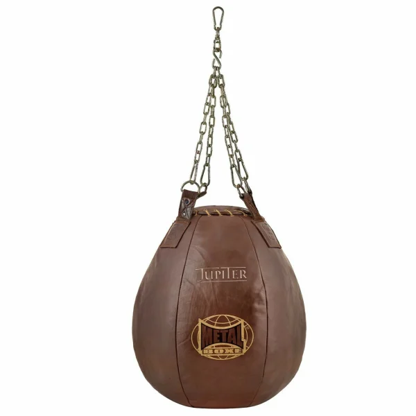 Nouveau 🎁 Boxe Anglaise Metal Boxe Sac De Frappe Grande Poire Cuir Metal Boxe Jupiter MARRON 😍 achat 1